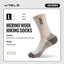 WRELS soft lightweight merino wool trekking socks in solid grey color for fall and winter seasons