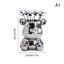 6Pcs Bear Dessert Fork Set Stainless Steel Fruit Forks with Storage Jar