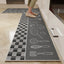 VIKAMA Kitchen Floor Mat Cartoon Dirt Resistant Non-Slip Velvet Carpet