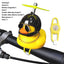 Cartoon Yellow Duck Bike Bell LED Helmet Duck Bicycle Accessory