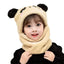 Kids Cartoon Winter Hat & Scarf Set Warm Fleece Cap