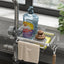 Space Aluminum Sink Drain Rack Faucet Sponge & Soap Organizer