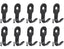 Mini Stainless Steel J Hooks Wall-Mounted Storage Hooks Set