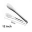 Kitchen Food Tongs Stainless Steel – Heat Resistant BBQ & Salad Serving Clip