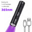 365nm UV Flashlight USB Rechargeable Detection Torch