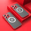 Luxury Armor Matte MagSafe Case for iPhone 12 13 14 15 16 17 Pro Max