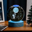 3D Astronaut Moon Landing Crystal Ball Night Light