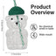 550ml Cartoon Bear Cup with Straw Cute Transparent Coffee & Water Mug