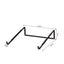 Compact folding black metal laptop stand structure for desk