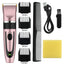 electric hair clipper set with styling comb scissors and charger for professional home haircuts