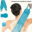 exfoliating bath towel set with back scrubber strap bath glove and shower loofah ball for body scrub