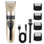 pet hair clipper full rechargeable kit with guide combs and cleaning brush for home grooming