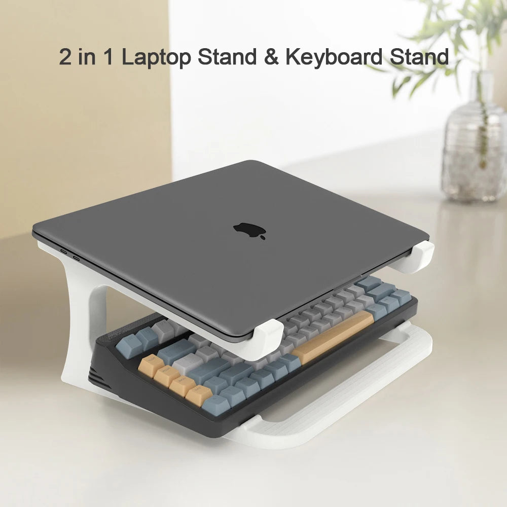 2 in 1 ergonomic laptop stand and keyboard stand desktop lift for MacBook PC