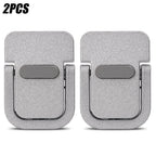 2pcs set of silver aluminium foldable mini laptop stands for desk