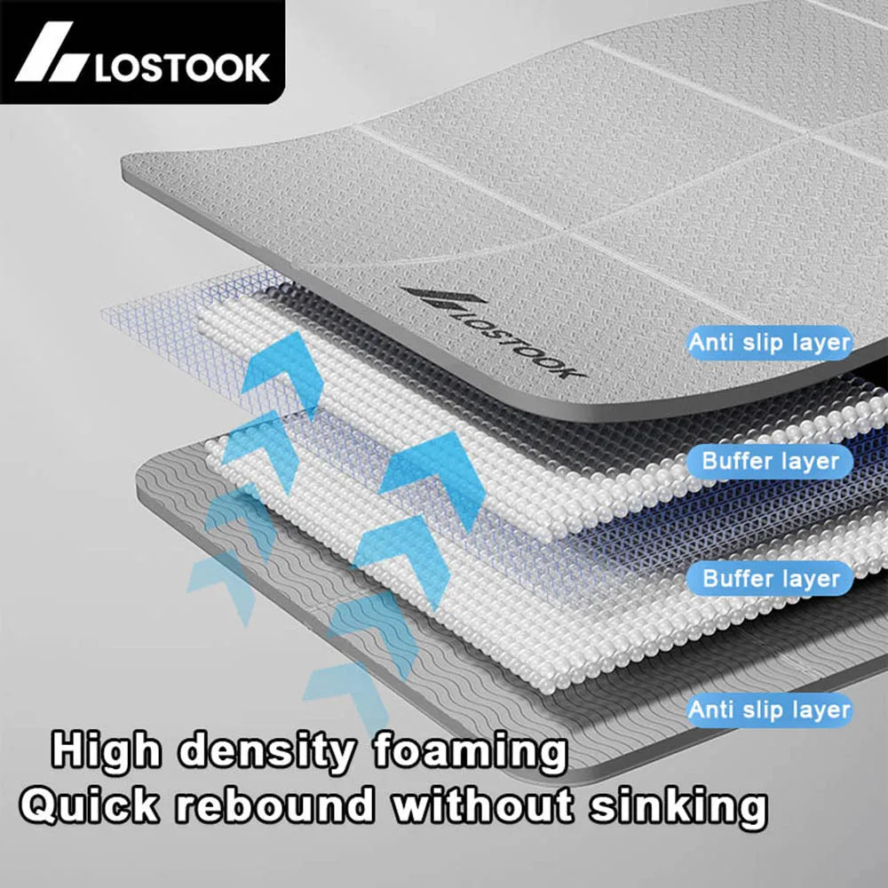 4mm TPE Foldable Penny Haul Yoga Mat Non Slip Travel Exercise Mat Home