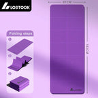 4mm TPE Foldable Penny Haul Yoga Mat Non Slip Travel Exercise Mat Home