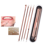 4Pcs Blackhead and Acne Remover Set protective metal case options for clean storage and travel convenience