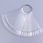 50Pcs False Nail Display Tips Oval Nail Art Practice Swatch Palette Penny Haul Uk