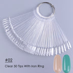 50Pcs False Nail Display Tips Oval Nail Art Practice Swatch Palette Penny Haul  Uk