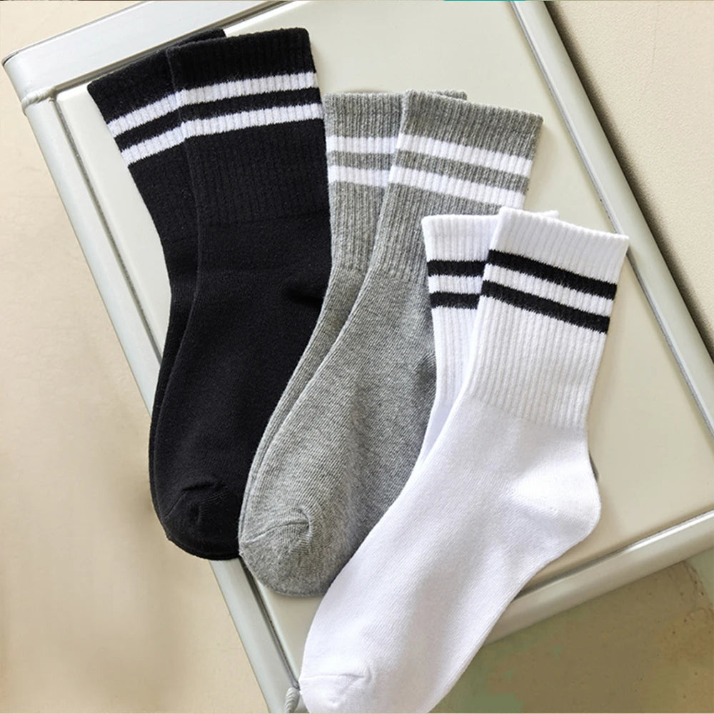 Women Mid Tube Socks 3-6 Pairs Breathable Warm Autumn Winter Comfort
