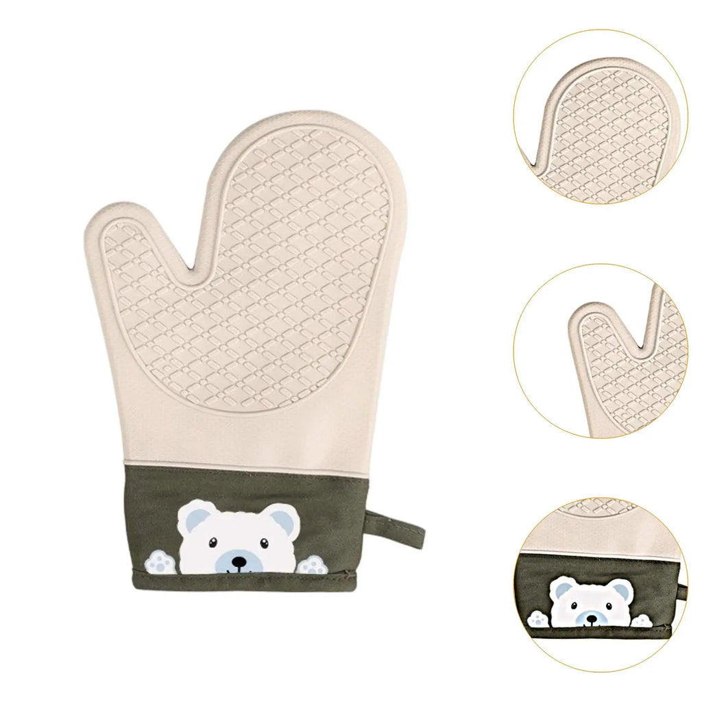Thick Silicone Oven Mitts – Heat Resistant Non-Slip BBQ Gloves