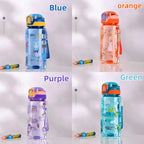 600ml Dinosaur Kids Water Bottle Leakproof Straw Cup
