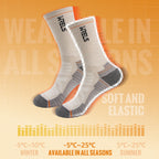 Durable outdoor hiking socks made of merino wool suitable for camping trekking and daily winter wear