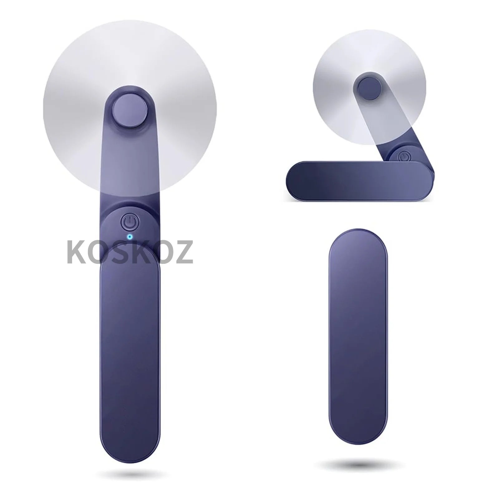 2-in-1 Mini Handheld Fan UK USB Rechargeable Foldable Fan Secondary image