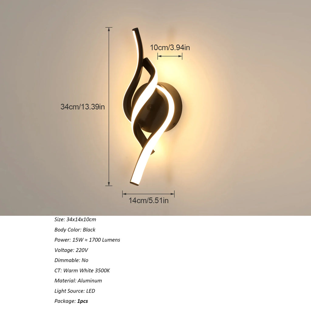 22W Minimalist LED Wall Light 2500LM Living Room Lamp