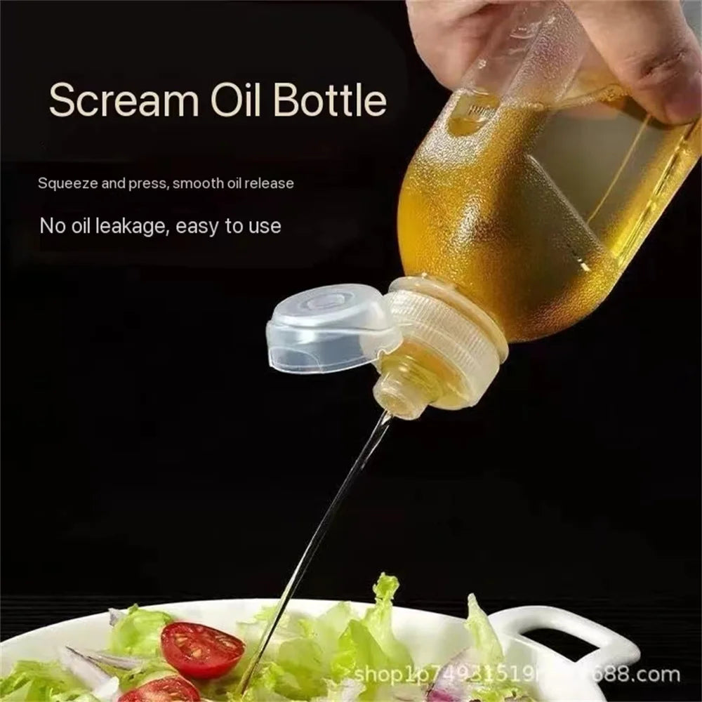 300ml 500ml Oil Bottle Heat Resistant Kitchen Squeeze Dispenser