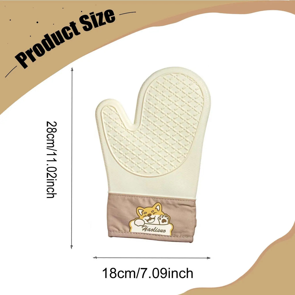 Thick Silicone Oven Mitts – Heat Resistant Non-Slip BBQ Gloves