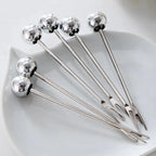 6Pcs Bear Dessert Fork Set Stainless Steel Fruit Forks with Storage Jar