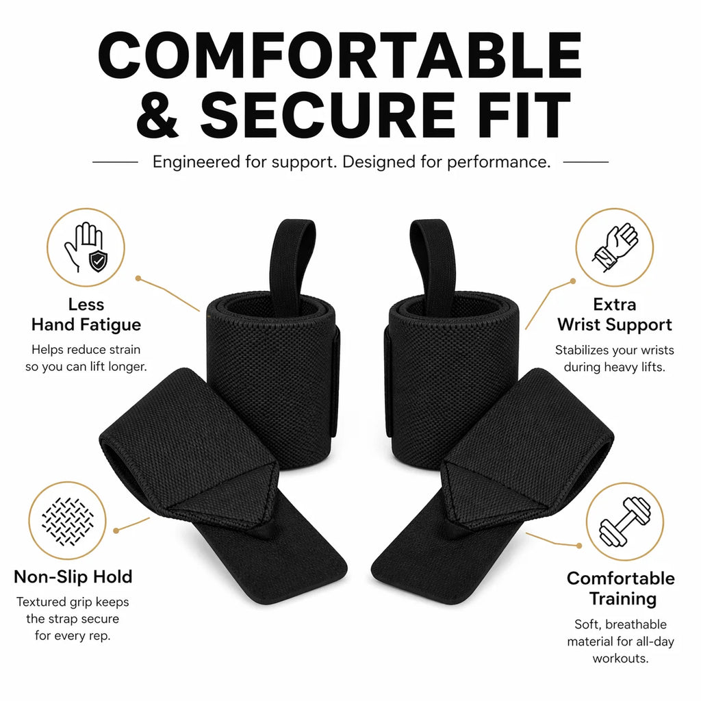 Weightlifting Wrist Wraps Gym Strap Thumb Loop Support Bandage