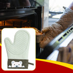 Thick Silicone Oven Mitts – Heat Resistant Non-Slip BBQ Gloves