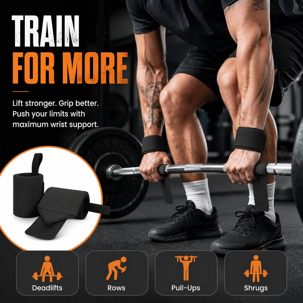 Weightlifting Wrist Wraps Gym Strap Thumb Loop Support Bandage
