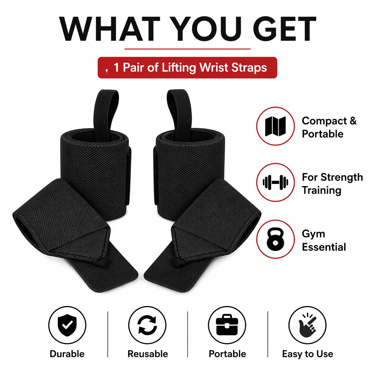 Weightlifting Wrist Wraps Gym Strap Thumb Loop Support Bandage