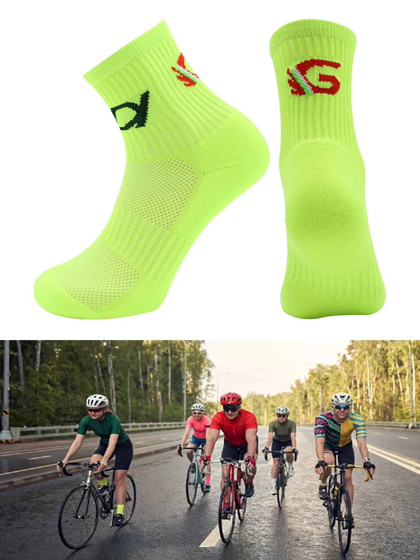 Athletic Cycling Socks Men Women Breathable Quick Dry Road Bike