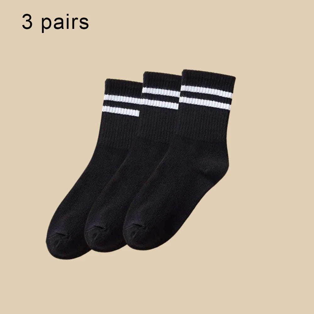 Women Mid Tube Socks 3-6 Pairs Breathable Warm Autumn Winter Comfort