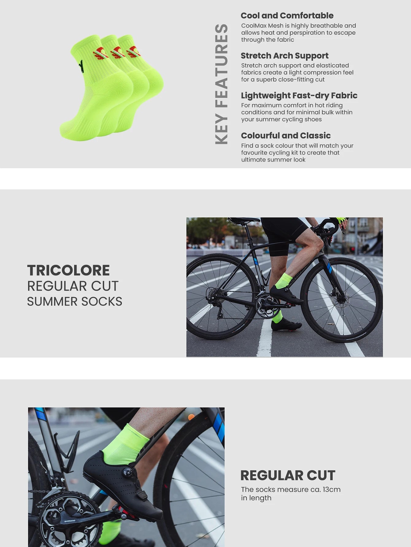 Athletic Cycling Socks Men Women Breathable Quick Dry Road Bike