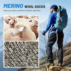 5 Pairs Merino Wool Hiking Socks Men Thick Thermal Cold Weather