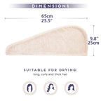 Absorbent Hair Towel Wrap Button Fast Dry Hair Turban for Women