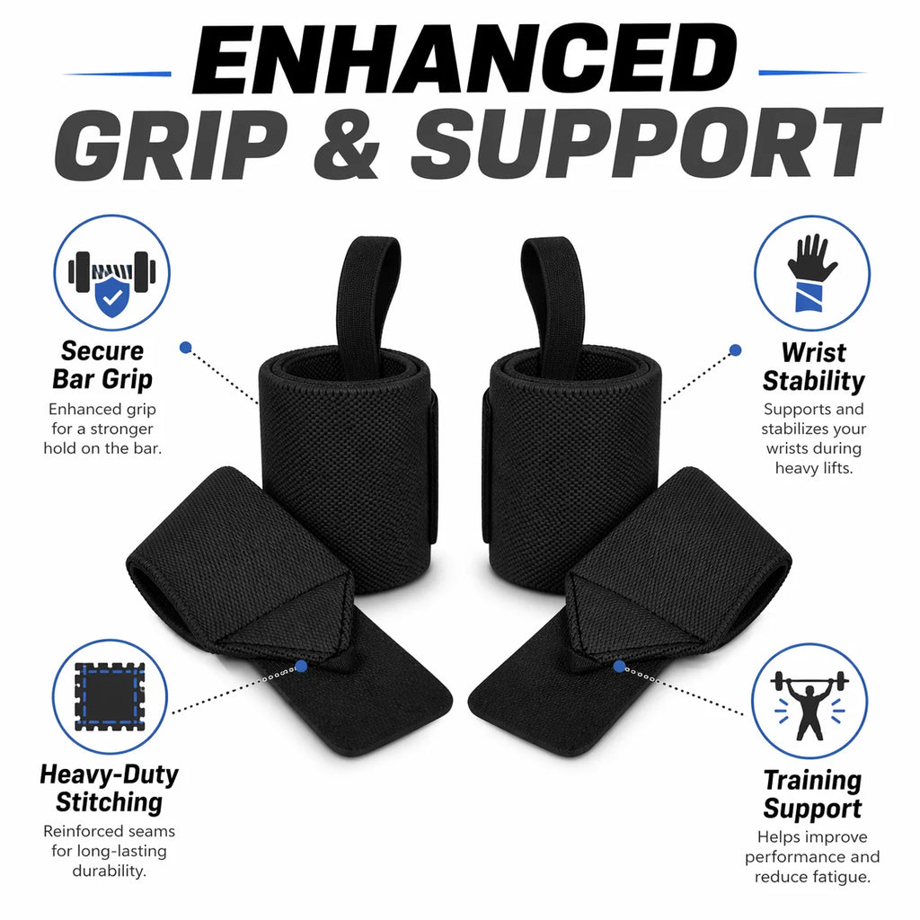Weightlifting Wrist Wraps Gym Strap Thumb Loop Support Bandage