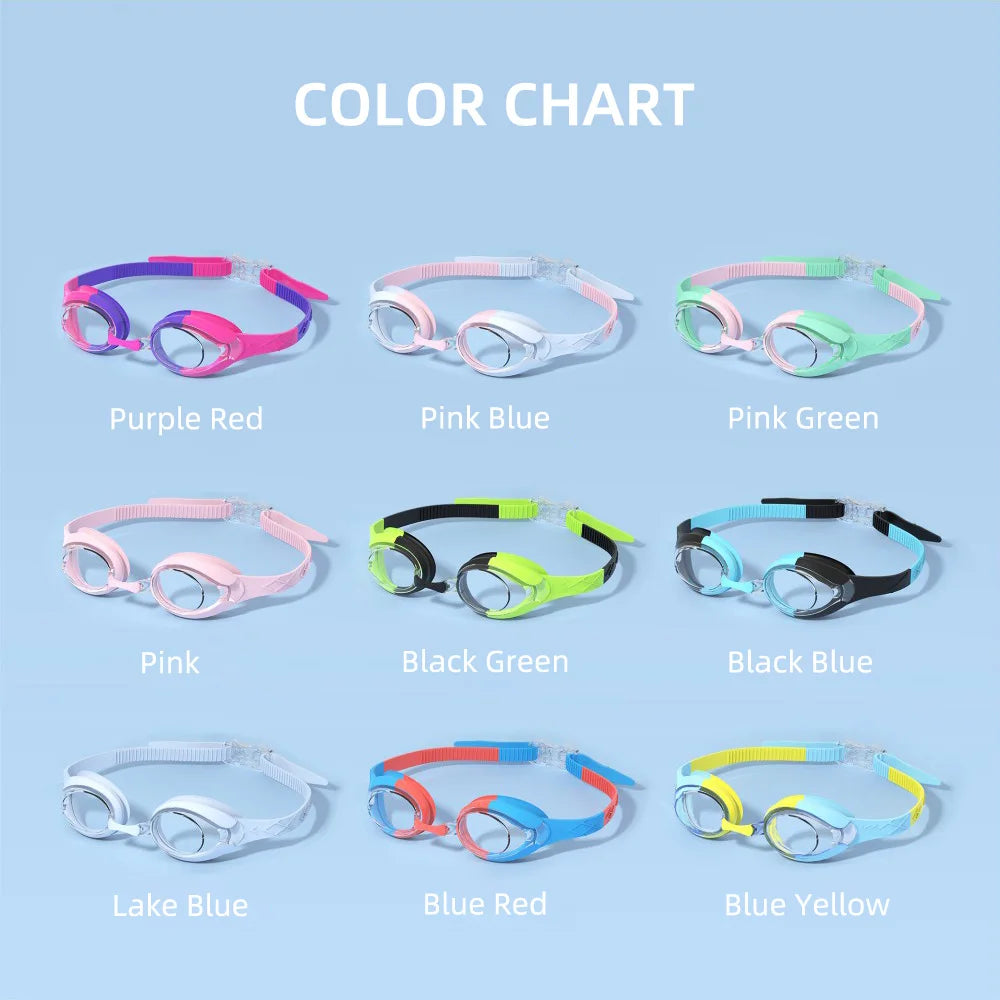 Kids Swimming Goggles Anti-Fog Waterproof Ages 3-14