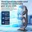 Dual-Head USB Desk Fan UK 3-Speed Quiet Fan with Night Light