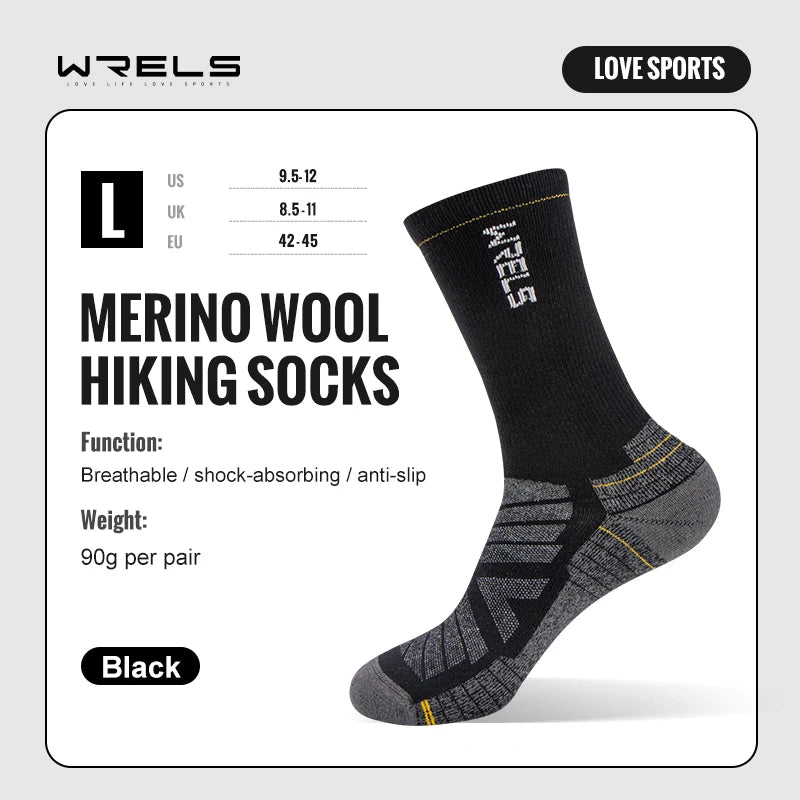 Merino Wool Hiking Socks Breathable Running Cycling Socks