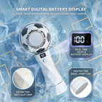 Football Mini Fan UK 3000mAh USB-C Rechargeable Desk Fan