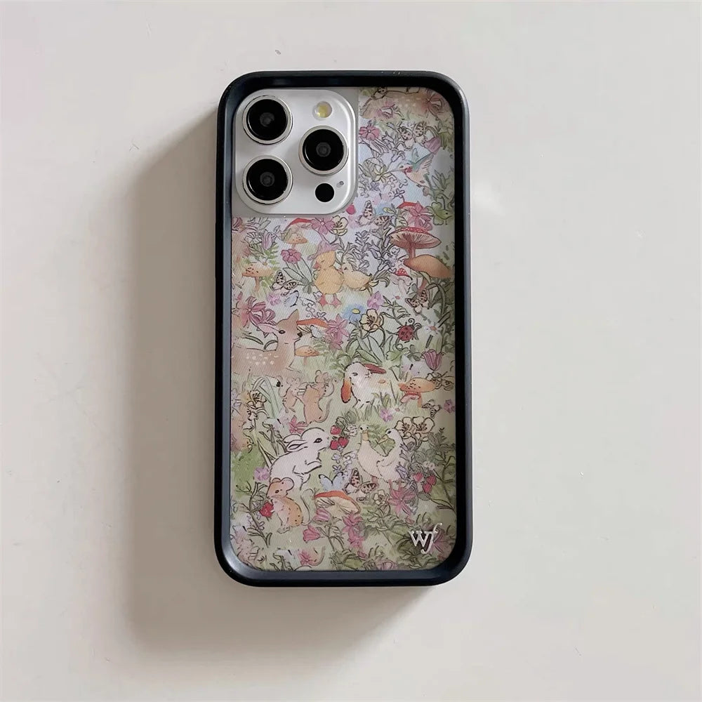 3D Wildflower Ghost Spider Case for iPhone 12 13 14 15 16 17 Pro Max