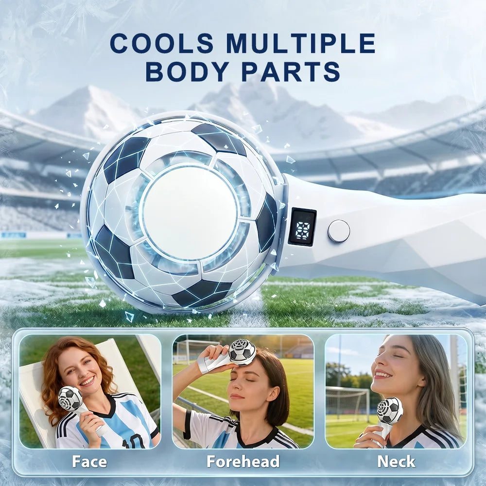 Football Mini Fan UK 3000mAh USB-C Rechargeable Desk Fan