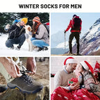 5 Pairs Merino Wool Hiking Socks Men Thick Thermal Cold Weather