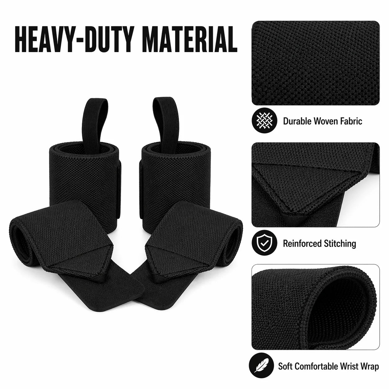 Weightlifting Wrist Wraps Gym Strap Thumb Loop Support Bandage